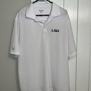 White LSU Polo. Size L
